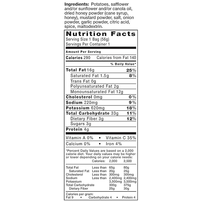 Kettle Brand Potato Chips, Honey Dijon Bags, 2 Ounce (Pack of 24)