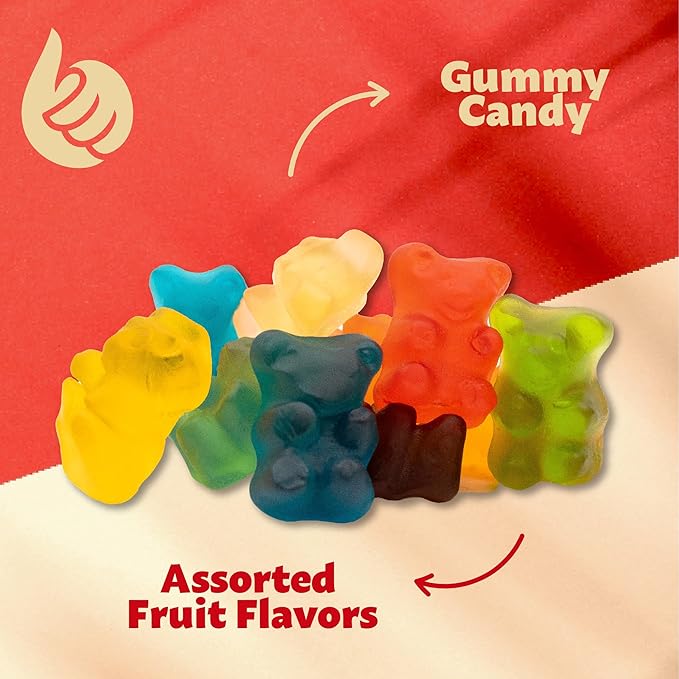 Gummi Bears Candy | 2 Pound Bag | Assorted Fruit Flavors | Bulk Gummies for Candy Buffets, Party Favors and Goody Bags | Classic Chewy Treat