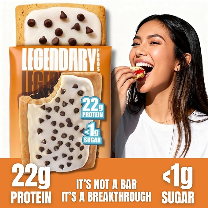 Legendary Foods 22g Protein Pastry 0g Added Sugar, Low Carb, Gluten Conscious, Keto Snack, Ideal for Glucose Management, Includes Whey Protein Isolate, 8 Pack Campfire S'mores