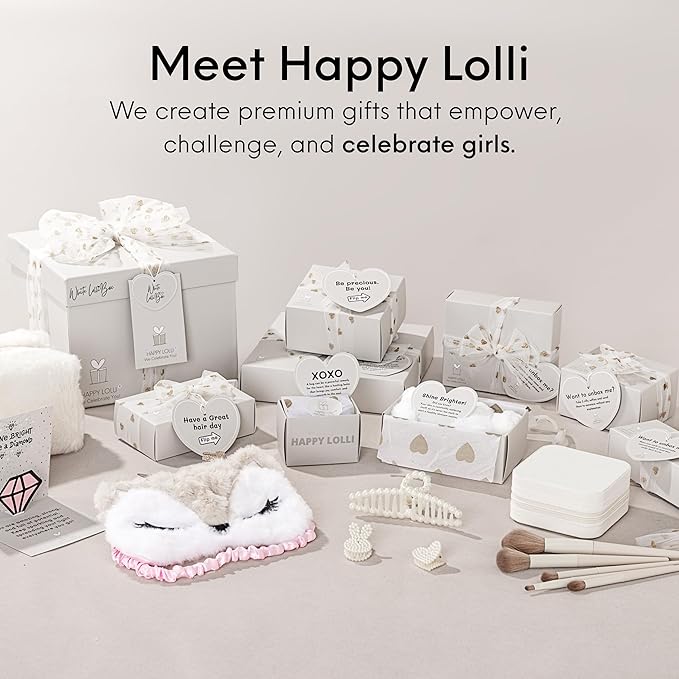 HAPPY LOLLI LolliBox Birthday Gift for Tween & Teen Girls Ages 8–15, Ready to Gift Surprise Box with Empowering Challenges