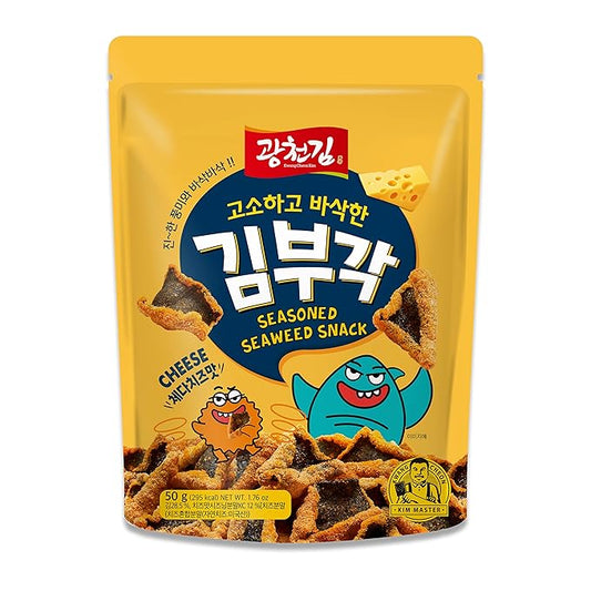 Baked Seaweed Snacks - Cheddar Cheese Seasoned Gimbugak, 1.76oz