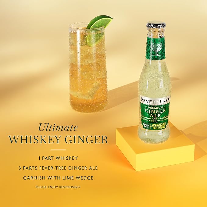 Fever-Tree Premium Ginger Ale, No Artificial Sweeteners, Flavourings or Preservatives, 6.8 Fl Oz (Pack of 24),A500111
