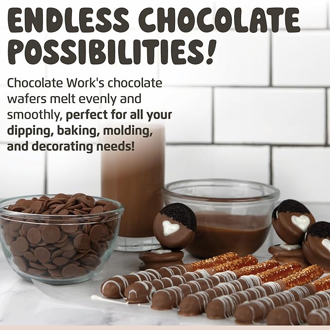 Chocolate Works Melting Chocolate Parent (1.0 lb (Pack of 5), Dark Chocolate)