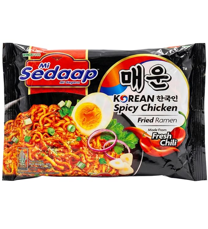 Mi Sedaap Korean Spicy Chicken 3.06 oz (Pack of 5)