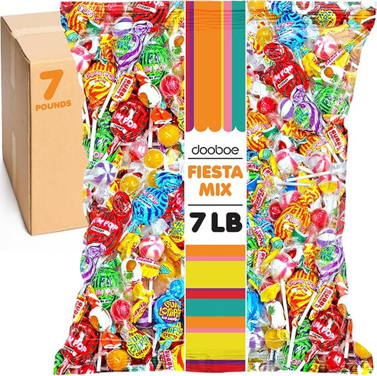 7 LB Pinata Candy Mix – Approx. 385 Pieces – Individually Wrapped Bulk Favor Assortment for Parties, Parades, Birthdays, Classroom Events & Fiesta Celebrations
