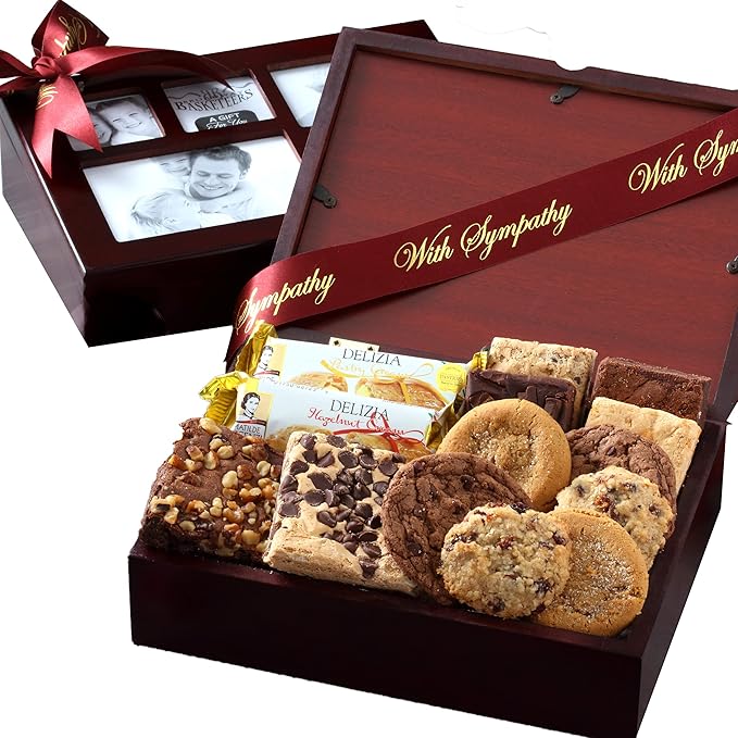 Broadway Basketeers Sympathy Cookies Gift Box for Families and Colleagues – Brownies and Cookies Snacks for Condolence, Kosher, Shiva & Corporate Sympathy – Thoughtful Gift Box for Loss of Loved One
