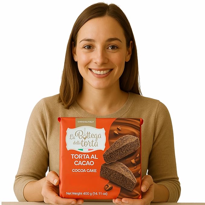 Chocolitaly Italian Cake – Cacao Chocolate Flavor | 400g Each | Pack of 3 | Soft & Moist Cocoa Sponge Dessert | Made in Italy | Shelf-Stable & Ready to Serve