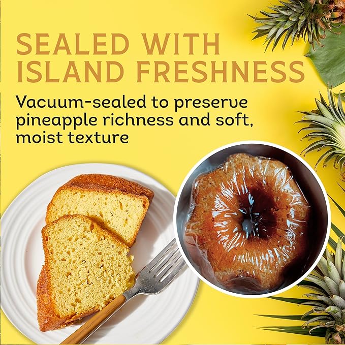 TORTUGA Caribbean Pineapple Rum Cake - 16 oz - Case of 20 - The Perfect Gourmet Gift for Stocking Stuffers, Gift Baskets, and Christmas Gifts - Great Cakes for Delivery