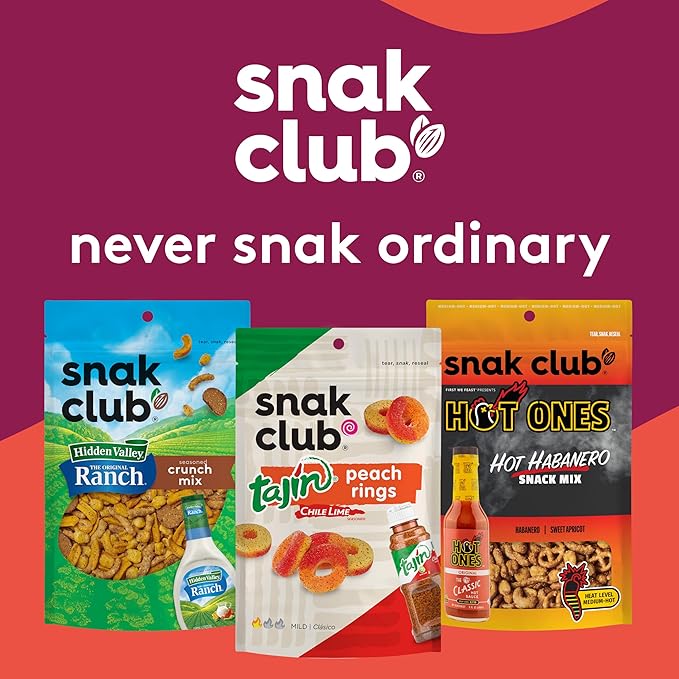 Snak Club Trail Mix Variety Pack, Protein Snacks, Includes Energizer Trail Mix, Sweet and Salty, and Peanut Butter Chocolate, 6 Pack