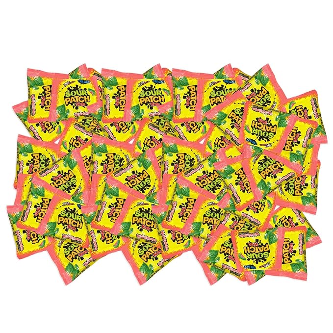 SourPatch Kids Soft & Chewy Candy - Watermelon Flavor - 2 lbs Individually Wrapped Sweet & Sour Candy Pack - Delicious Gummy Treats for Pinata Stuffers, Movie Nights, Birthdays, Pantry & Baby Showers
