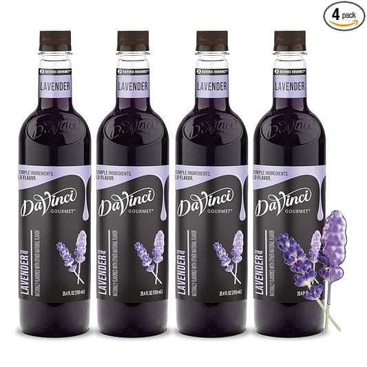 DaVinci Gourmet Lavender Syrup, 25.4 Fluid Ounces (Pack of 4)