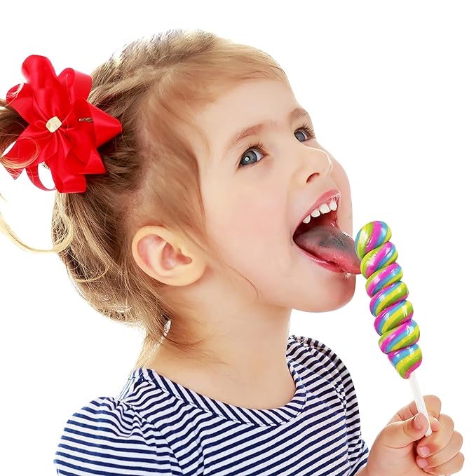 Rainbow Twist Lollipops Swirl 18 PCS- Spiral Twisty Lollipop - Bulk Lolipop Candy Suckers Treats - Swirly Candies for Birthdays Party Favors and Goodie Bags - Easter Basket Fillers for Kids