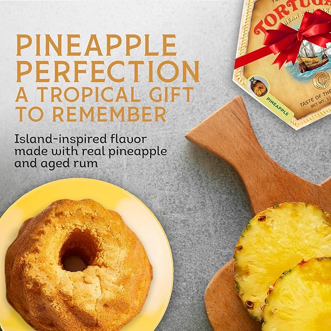 TORTUGA Caribbean Pineapple Rum Cake - 16 oz - Case of 20 - The Perfect Gourmet Gift for Stocking Stuffers, Gift Baskets, and Christmas Gifts - Great Cakes for Delivery
