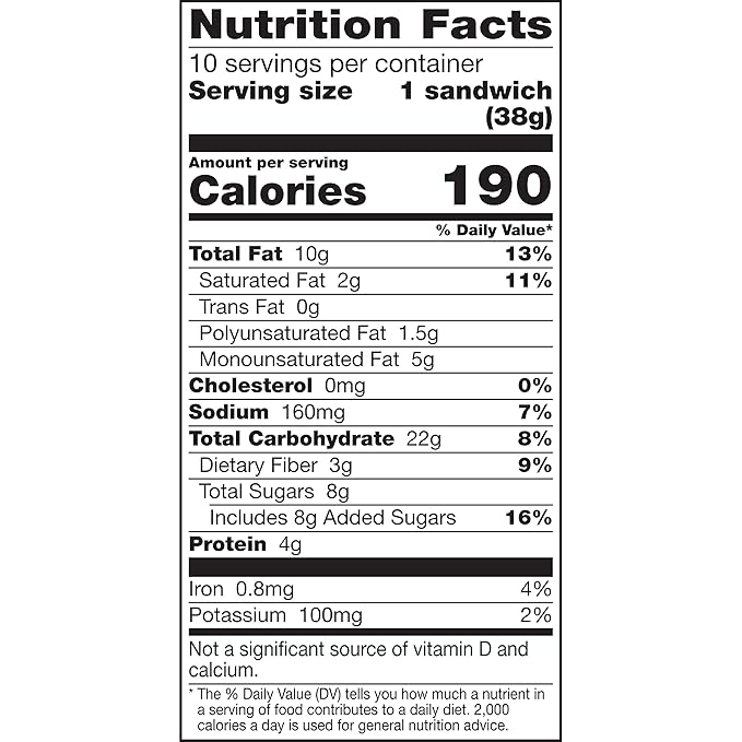 Nature Valley Biscuit Sandwiches, Peanut Butter, 10 ct, 13.5 OZ (Pack of 2)