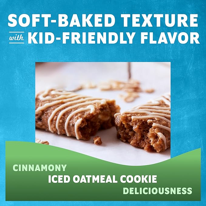 Zbar - Iced Oatmeal Cookie - Soft-Baked Energy Snack Bars - Non-GMO - 12g Whole Grains - USDA Organic Granola Bars (18 Pack)