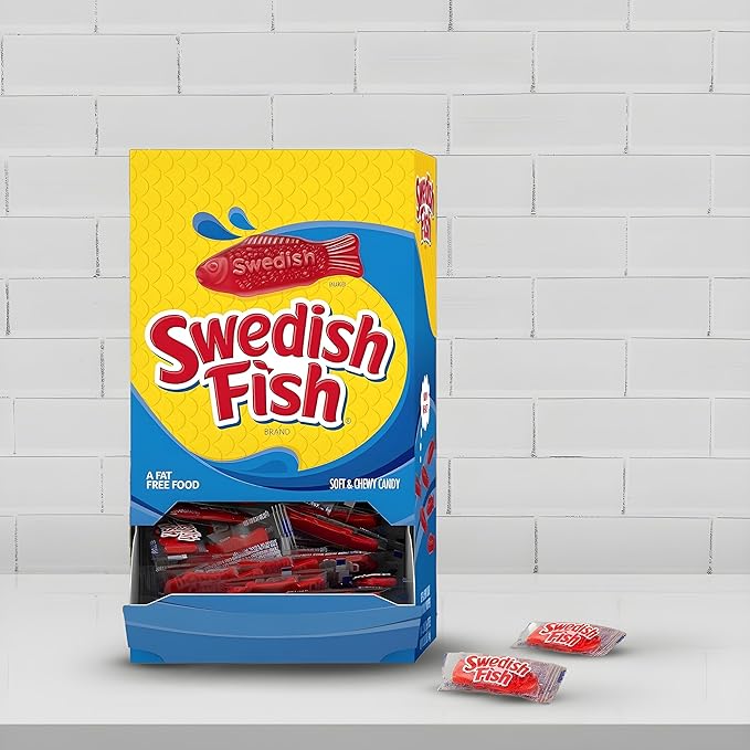 SWEDISH FISH Individually Wrapped Soft & Chewy Candy, Bulk Candy, 240 Count Box