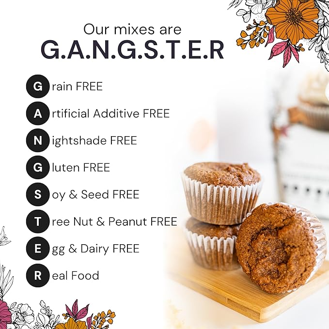 eat G.A.N.G.S.T.E.R. Cinnawin Spice Cake & Muffin Mix 3-Pack, Allergy-Friendly Baking Mix, Grain-Free, No Dairy, Nuts, Gluten, Dairy, For Paleo & AIP Diets, Delicious Cakes, Muffins and Cupcakes