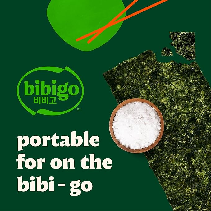 Bibigo Seaweed Crisps, Sea Salt, 0.14 Ounce (Pack of 1)