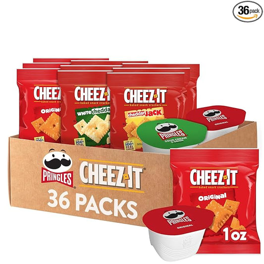 Cheez-It and Pringles Variety Pack, Lunch Snacks, Kids Snacks, Variety Pack (36 Count)