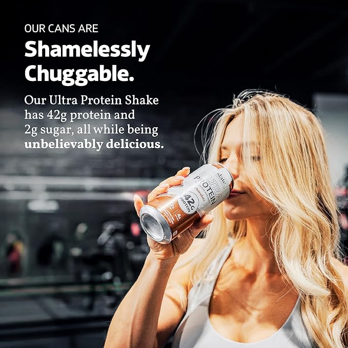 Slate Milk - Ultra Protein Shake - Chocolate - 42g Protein, 2g Sugar, 190 Calories, 4g Net Carbs - Lactose Free, No Added Sugar - Made with Ultra Filtered Milk - Breakfast Boost, Post Workout - 15 fl oz, 12 Cans