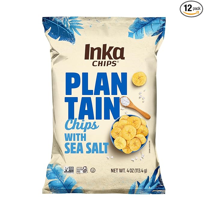 Inka Crops Sea Salt Plantains, 4-Ounce bags (Pack of 12)