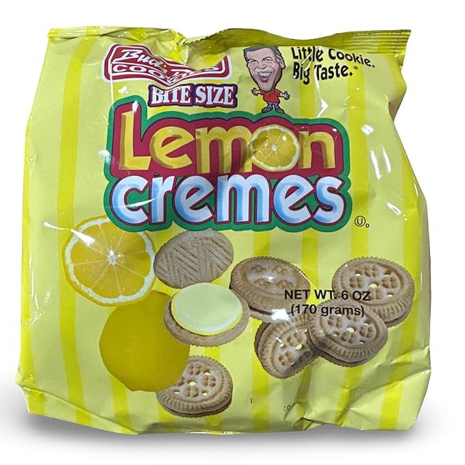 Bud's Best Mini Lemon Sandwich Cream Cookies, 6 Ounces, 12 Pack Case
