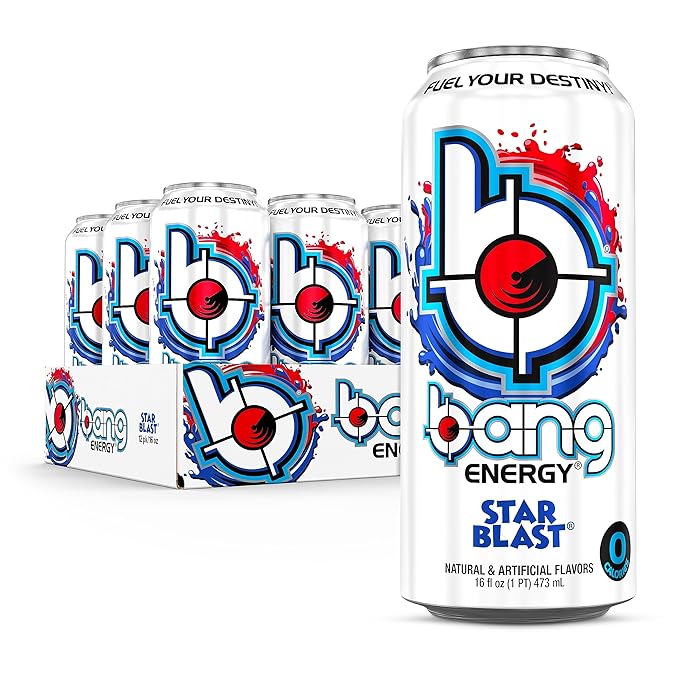 Bang Energy Star Blast, Sugar-Free Energy Drink, 16 Ounce | Pack of 12