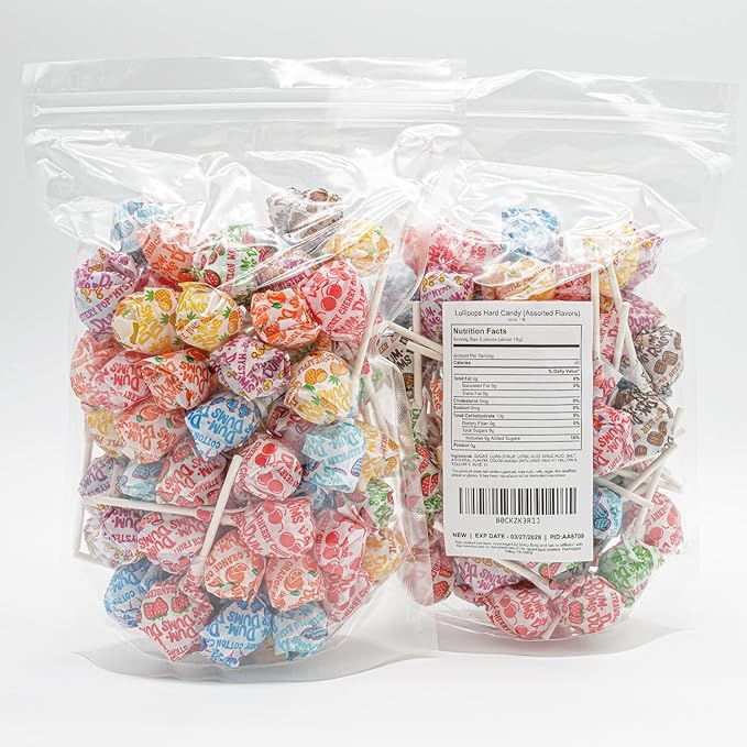 Lollipops Bulk 3 lb – Suckers Hard Candy, Gluten Free, Individually Wrapped Pops (186 Pieces)