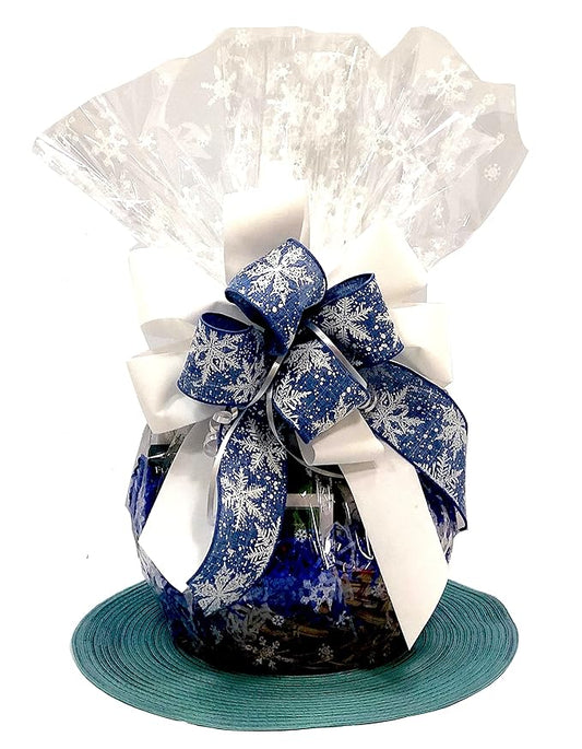 Hand-Crafted 33 Piece customizable chocolate gift basket of gourmet chocolates, cookies, and crunches. Tasty treats selected for businesses, clients, employees, birthdays, thank you and more!