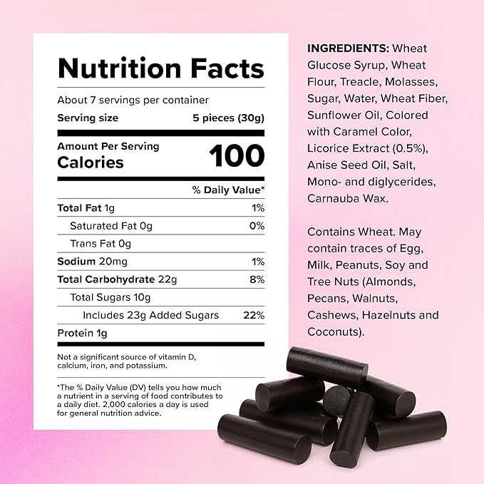 Black Licorice Candy 2 lbs | Soft & Chewy Black Candy Bulk | Big Bag of Australian Licorice | Non-GMO, No Palm Oil, Plant Based | Sweet Treats, Goodie Bags & Party Favors | YumKit
