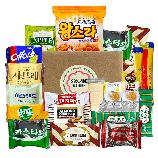 Journey of Asia Korean Snack Box 25 Count - Individually Wrapped Packs of Candy, Snacks, Chips, Cookies. Care Package Gift Box for Kids, Teens, Senior, Friends and Family
