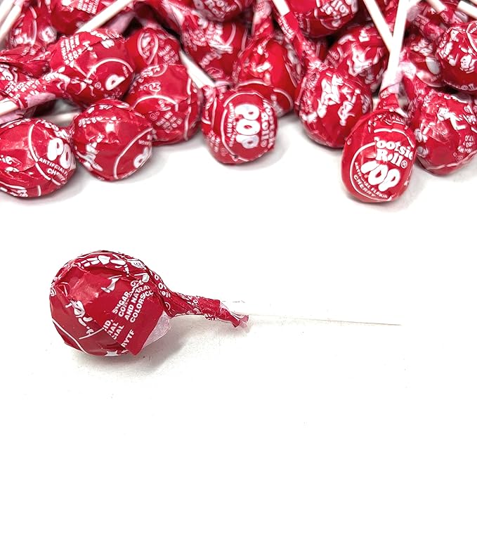 Cherry Red Tootsie Pops Bulk Candy 100 Count Lollipops Suckers Variety Value Pack Aprox. 4.5 lbs (72 Oz)