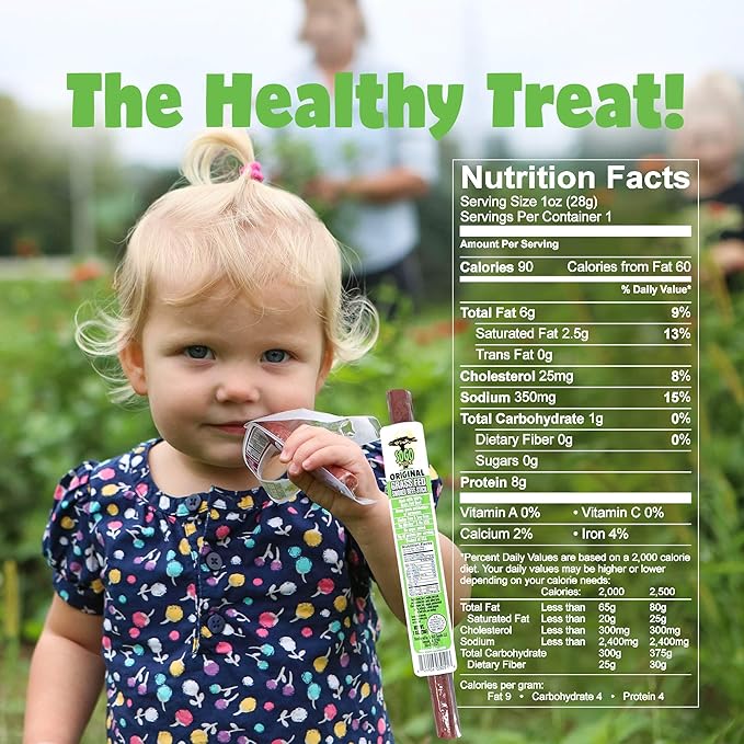 Original, Sogo Snacks, No Sugar, 100% Grass-fed & Grass-finished, Non-GMO Beef Sticks. No Added Nitrates, Gluten, Soy, MSG, Dairy, Nuts. Keto, Whole, Paleo Friendly (Original, 1-oz, 24 Count)