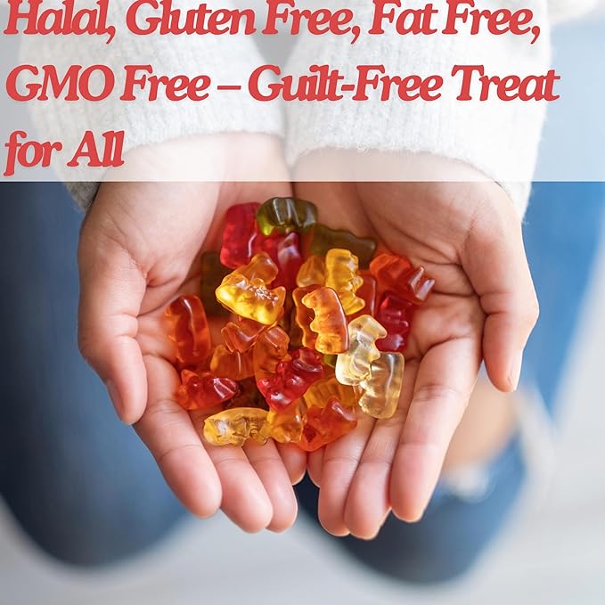 Halal Gummy Bears - 5lbs Bulk Gluten Free Candy Variety Pack, Halal Candy, Gummy in Bulk, Fun Snacks, Fruit Snacks - Perfect for Parties and Events - Delicious and Chewy Treats for All Ages