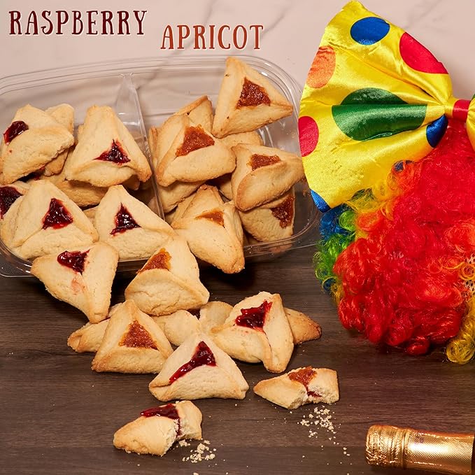 Shortbread Cookies Filled with Apricot and Rasperry Jam | Fruit Cookies, Gourmet Cookie Gifts | Kosher, Dairy Free, Nut Free | 22 oz Stern’s Bakery