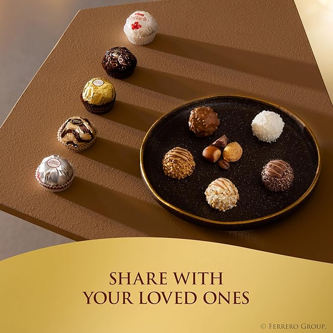 Ferrero Collection Valentine's Heart Gift Box, 14 Assorted Dark, Coconut, Almond, Cappuccino Gift Box, 5.1 oz (Pack of 2)