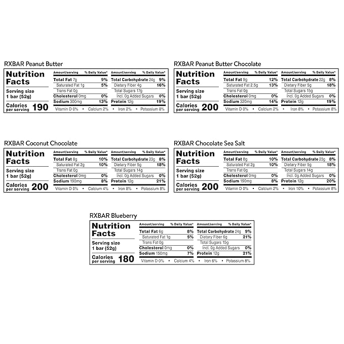 RXBAR Protein Bars, Snack Bars, Variety Pack (10 Count)
