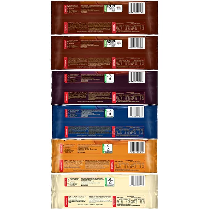 Arnott’s Tim Tam Chocolate Biscuits – 6-Pack Assortment: 2 Original, 1 Dark, 1 Double Coat, 1 Chewy Caramel, 1 White – Made in Australia