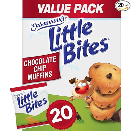(Value Pack) Little Bites Chocolate Chip Muffins, 20 individual packs, (4 ct each), Mini Muffins, 33 oz Multipack