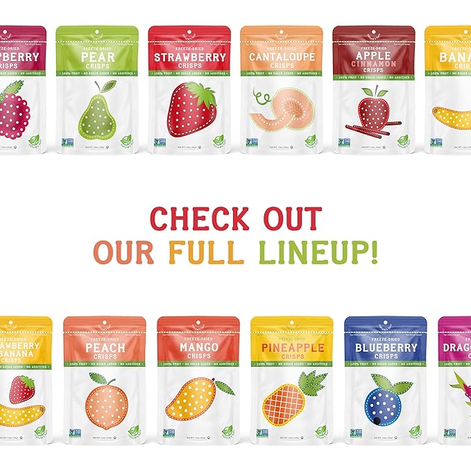 Nature’s Turn Freeze-Dried Strawberry Crisps – Healthy, Gluten-Free, Crispy & Delicious, Plant-Based Snack, Ideal for Cereal, Smoothies, School Lunches, & On-the-Go, Bags of 24 (0.35 oz Each)