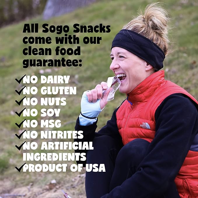BBQ & Pineapple Natural Pork Meat Sticks, Sogo Snacks, No Nitrates, Gluten, Soy, MSG, Dairy or Nuts. Pork Used Has No Added Antibiotics or Hormones. (1-oz Stick, 144-Count)