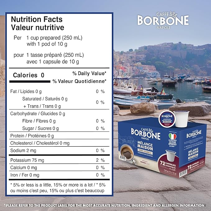 Caffè Borbone House Blend Coffee (72 Count) – Medium Roast, 100% Arabica, Roasted in Italy with Rich and Smooth Taste – Single Serve Coffee Pods Compatible with K-Cup Brewers