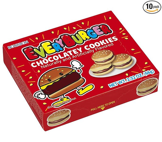 Bourbon Every Burger Chocolate Cookie, 2.32 Ounce (Pack of 10)