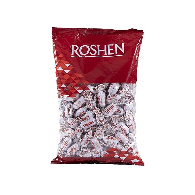 Roshen Crabs Caramel Candy, Kosher and Halal, Delicious, Flavorful Sweets Bulk Candy (1kg/2.2lb)