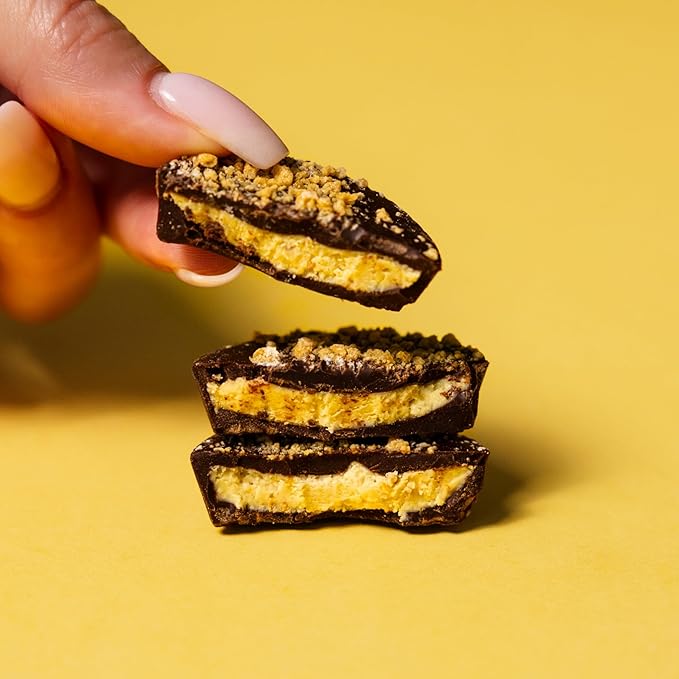 Chocxo Dark Milk Coconut Caramel Cookie Cups - Lower Sugar, Organic, NonGMO, Keto, Gluten Free, Kosher. 58% Cacao, No Artificial Sweeteners/Sugar Alcohols, 3.45 oz (Pack of 6)