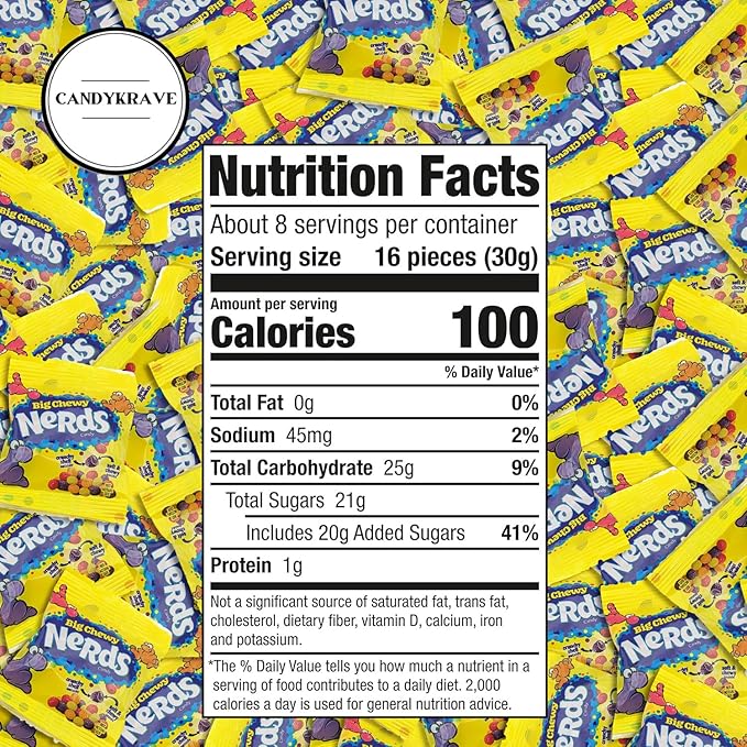 Nards Big Chewy Gummy Clusters - 1 lbs Individually Wrapped Candy Pack - 29 Pieces - Classic & Delicious Gummy Candy for Halloween, Movie Nights, Birthdays, Pantry & Baby Showers