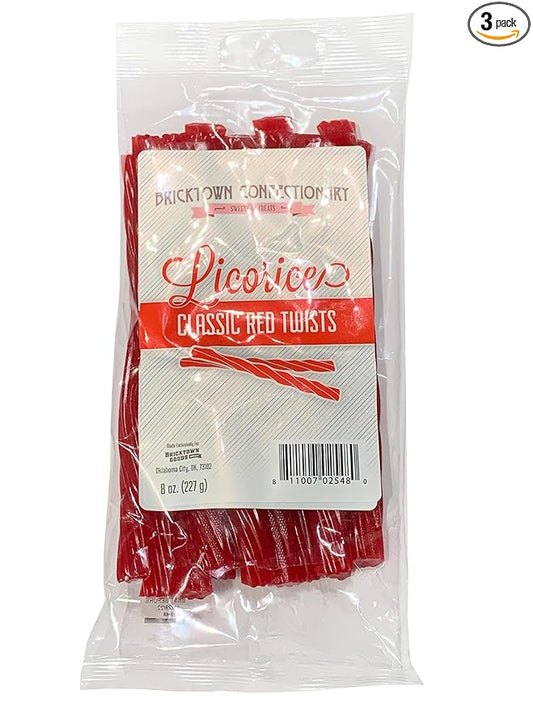 Classic Red Licorice - FAT FREE Old Fashioned Gourmet Licorice Twists - A Must Try Quality Licorice Candy with Unique Flavor Unlike Any Other - 8 oz. bag