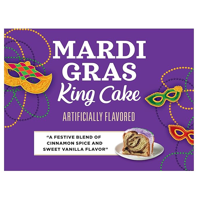 Community Coffee Mardi Gras King Cake Flavored Medium Roast Ground Coffee, 32 Ounce Bag (Pack Of 4)