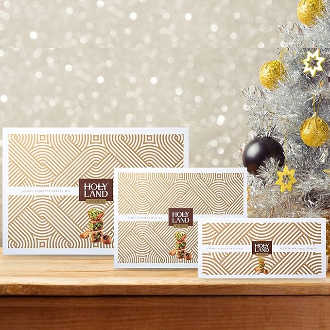 Anabtawi Middle Eastern Sweets - 80-PieceAssorted Baklava, Pistachio and Almond Pastry - Traditional Arabic Baklava Gift Box - No Preservatives, No Additives - Gourmet Baklava Pastry Boxes - 800g