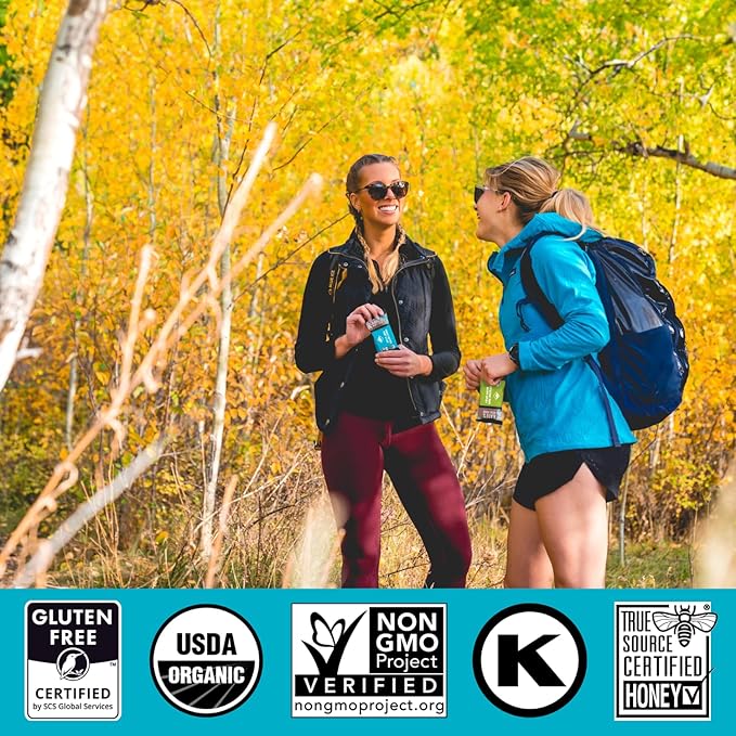 Kate’s Real Food Organic Energy Bars, Non-GMO, All-Natural Ingredients, Gluten-Free and Soy-Free Healthy Snack with Natural Flavors, Peanut Butter Hemp and Flax (Pack of 6)